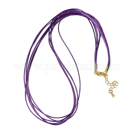 Изготовление ожерелья из двух нитей вощеного шнура толщиной 1 мм MAK-C005-01Z-G-1