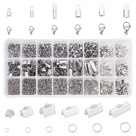Unicraftale 1410Pcs Stainless Steel Findings Kits for DITY Jewelry Making DIY-UN0002-49P-1