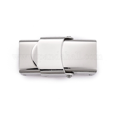 Smooth Surface 201 Stainless Steel Watch Band Clasps X-STAS-R063-61-1