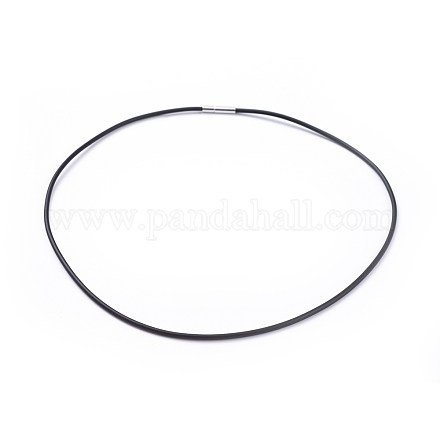 Резиновый шнур для ожерелья с латунной фурнитурой NFS160-1-1