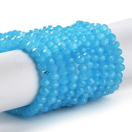 Запекание расписных стеклянных бусин с имитацией нефрита X-DGLA-A034-J4MM-A13-1