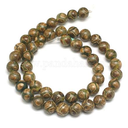 Natural Agate Beads Strands G-G039-10mm-4-1