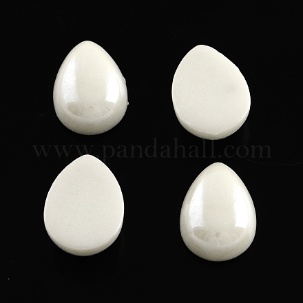 Pearlized Plated Opaque Glass Cabochons PORC-S778-5x8-23-1