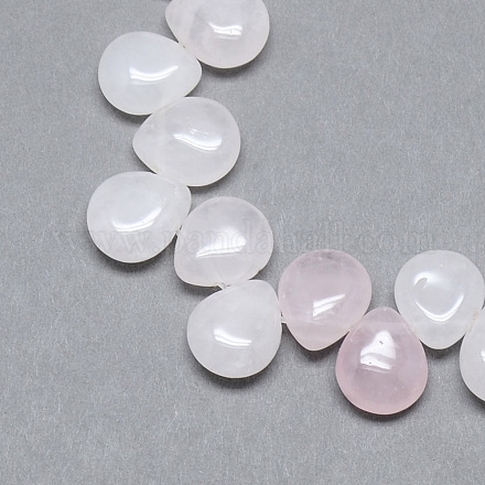 Brins de perles de pierres précieuses de quartz rose naturel X-G-T005-18-1