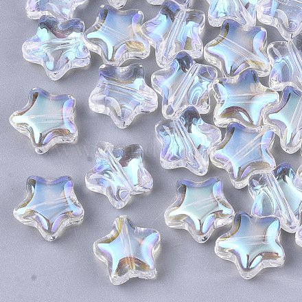 Perles en verre transparentes X-GLAA-N035-01-B01-1