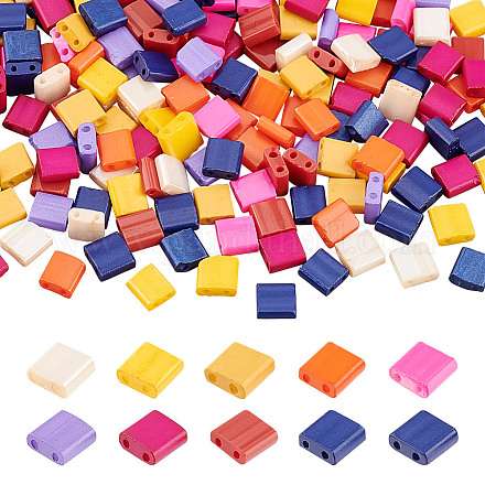 200 шт. 10-х цветные стеклянные бусины с тремя отверстиями SEED-AR0001-29-1