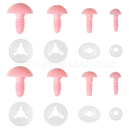 Superfindings 鼻フロッキー樹脂人形安全鼻  おもちゃのアクセサリー  ピンク  鼻：14~18x7~15x5.7~11.3mm  プラグ：7.7~14.5x3.6~4mm  2個/セット  76セット/箱 DIY-FH0004-93-1