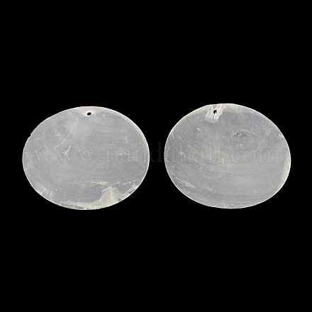 Pendenti shell Capiz rotonde piatte SSHEL-R035-12-1