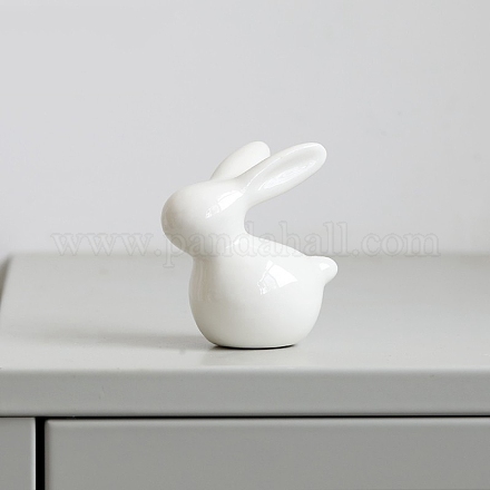 Figurines de lapin en céramique sur le thème de Pâques PW-WG45787-01-1