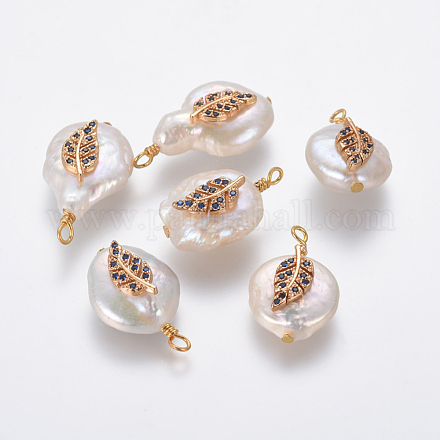 Colgantes naturales de perlas cultivadas de agua dulce PEAR-L027-06E-1