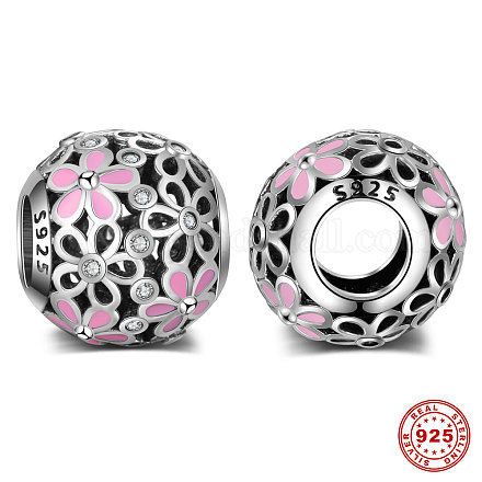 925 Thai Sterling Silber European Beads STER-T001-S065-1