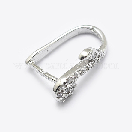 925 Sterling Silber Micro pave Zirkonia Anhänger Kautionen STER-P034-01P-1