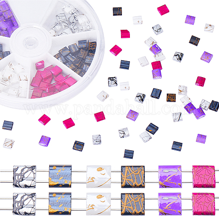 Creatcabin 180 pièces 6 couleurs perles de rocaille en verre à 2 trous SEED-CN0001-26-1