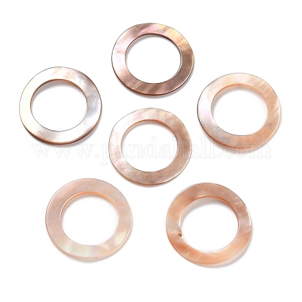 Натуральные морские ракушки соединительные кольца SSHEL-D084-12A-1