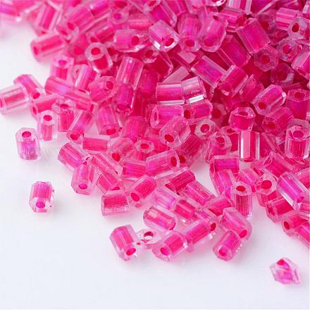 Transparent Two Cut Glass Seed Beads SEED-Q022-140-1