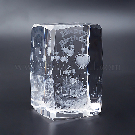 Прозрачные стеклянные украшения дисплея DJEW-WH0010-38-1