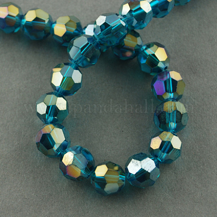 Chapelets de perles en verre électroplaqué EGLA-R016-4m-14-1