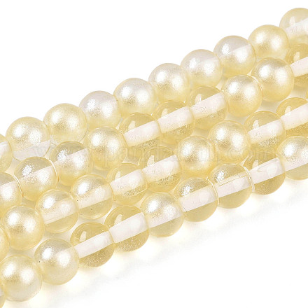 Запекание окрашенные прозрачные стеклянные бусины нити X1-DGLA-N011-6mm-02-1