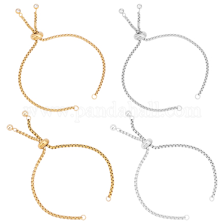 Unicraftale réglable 304 bracelet coulissant en acier inoxydable / fabrication de bracelets bolo STAS-UN0009-72-1