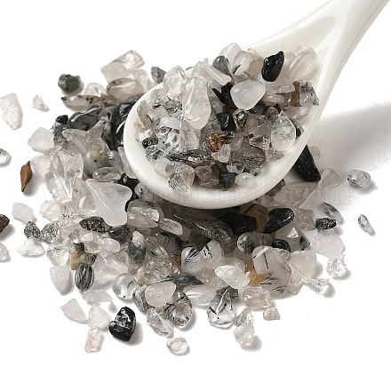 Натуральный черный рутилированный кварц LS-G-O103-30-1