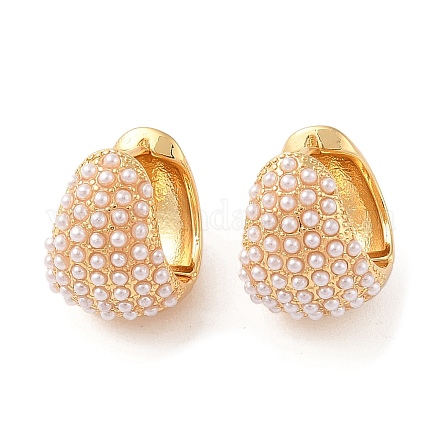 Серьги-кольца из латуни для женщин EJEW-G394-31G-1