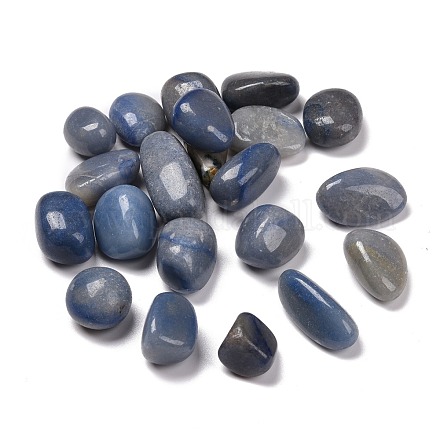Natürliche blaue Aventurin Perlen G-O029-08B-1