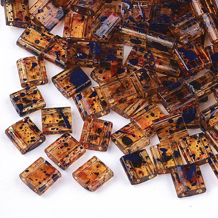 Cuentas de semillas de vidrio transparente de 2 orificio SEED-S023-30C-01-1