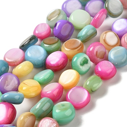 Eau douce naturelle de coquillage perles brins SHEL-K006-32-1