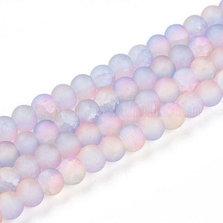 Стеклянные бусины кракле X1-GLAA-N009-6mm-04-1