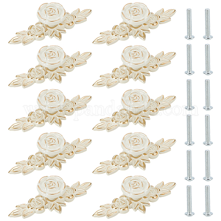 Дверные ручки из алюминия с цветочным узором FIND-WH0816-017-1