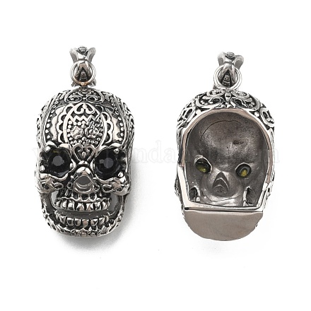 Retro Men's Halloween Jewelry 304 Stainless Steel Big Skull Pendants STAS-O044-40-1