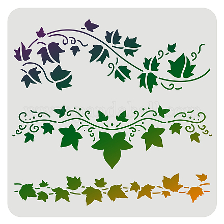 FINGERINSPIRE Ivy Stencil 11.7x8.3 inch Classic Wall Border Leaf Stencils for Painting Reusable Vine Stencil DIY Craft Leaf Drawing Stencil for Painting on Wood Paper Fabric Floor Wall DIY-WH0172-479-1