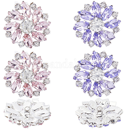 8 шт. 2-х цветные латунные пуговицы с тремя отверстиями на ножке BUTT-GF0003-57A-1