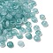 Baking Painted Imitation Jade Glass Beads, Rondelle, Dark Cyan, 6~6.5x3.5mm, Hole: 1.2~1.4mm, about 5000pcs/1000g