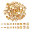 100Pcs 10 Styles Brass Spacer Beads, Mixed Shapes, Real 18K Gold Plated, 2.5~6x2.5~6x2~5mm, Hole: 1~4mm, 10pcs/style