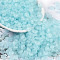 Transparent Colours Glass Seed Beads, Donut, Pale Turquoise, 6.5x3mm, Hole: 1.8mm, about 30pcs/10g