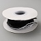 5 Yards Organza Ribbon with Plastic Pearl Beads, for Bowknot, Bouquet, Gift Decoration, Black, 1-5/8 inch(40mm)