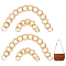 4Pcs 2style Aluminum Double Link Chains Bag Extender Chains, with Alloy Spring Gate Ring, Bag Replacement Accessories, Golden, 150~330mm, 2pcs/style