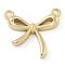 Ion Plating(IP) 304 Stainless Steel Charms, Bowknot Charm, Real 18K Gold Plated, 14.5x15.5x2.5mm, Hole: 1.2mm
