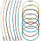 28Pcs 7 Colors Heavy Duty 304 Stainless Steel Wire Cable Keychains, Plastic Coated Key Rings for Outdoor, Hanging Luggage Tags and ID Tag Keepers, Mixed Color, 160x5mm, Inner Diameter: 49mm, 4pcs/color