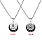 12 Constellation Stainless Steel Half Moon & Lotus Pendant Box Chain Necklaces, Stainless Steel Color, Scorpio, 27.56 inch(70cm)