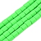 Handmade Polymer Clay Beads Strands, Hexagon Barrel, Lime, 6x6x5.5mm, Hole: 1.8mm, about 63~64pcs/strand, 15.55~15.79 inch(39.5~40.1cm)