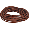 5M Round Braided Cowhide Letter Cord, Saddle Brown, 3mm, about 5.47 Yards(5m)/Set