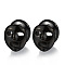 Halloween Ghost Face Brass and Alloy Ear Tunnels, Black, 10mm