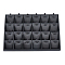 DICOSMETIC 24-Slot Jewelry Drawer Organizer Black Jewelry Tray PU Leather Necklace Holder with Removable Jewelry Cards for Selling Home Decor, 35.1x24.1x2.9cm