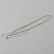 925 Sterling Silver Cable Chains, Unwelded, Silver, 1x0.5mm