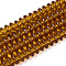 Transparent Glass Beads Strands, Rondelle, Dark Goldenrod, 6x3mm, Hole: 1mm, about 118~121pcs/strand, 14.96~15.31''(38~38.9cm)