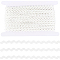 Polyester Ribbon, with Cardboard Display Card, White, 1/4 inch(7.5mm), 25Yards