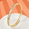 Brass Micro Pave Clear Cubic Zirconia Hinged Bangles for Women, Cadmium Free & Lead Free, Rack Plating, Long-Lasting Plated, Real 18K Gold Plated, 1/4 inch(0.6cm), Inner Diameter: 2-1/8x2-1/2 inch(5.25x6.2cm)
