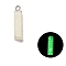 Luminous Resin Pendants, Glow in the Dark, with Platinum Plated Loop, Letter, Letter I, 24x5.5x5.5mm, Hole: 1.8mm